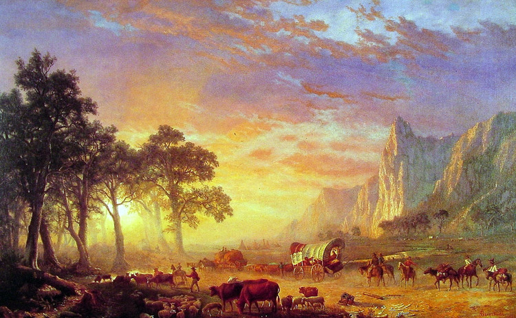 Albert Bierstadt Oil Painting The Oregon Trail - Click Image to Close